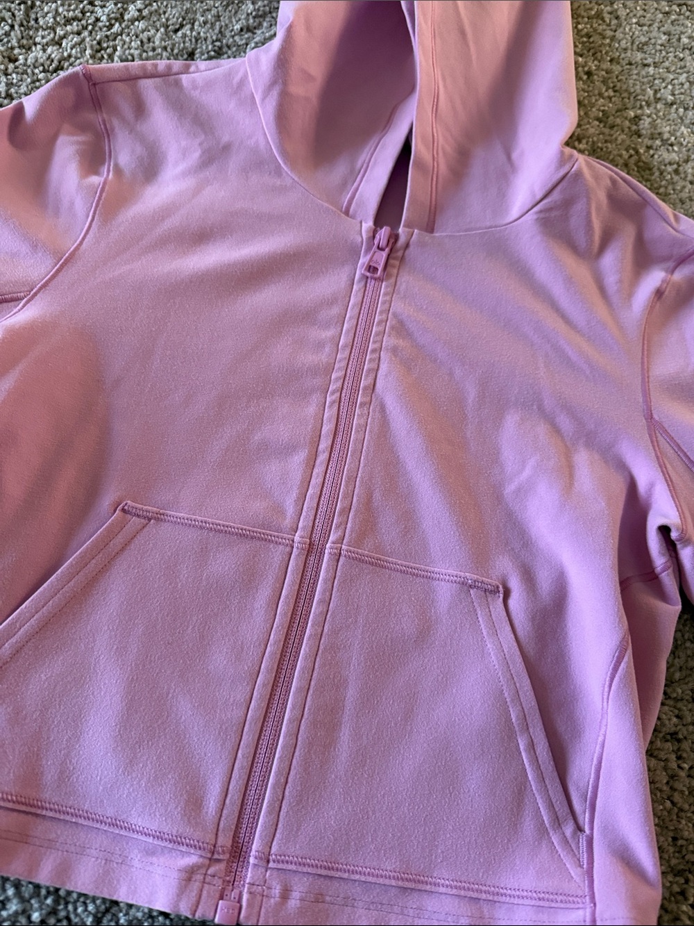 LIKE NEW ALO Alosoft Sincere Fitted Jacket, Candy Heart Pink, size S - Picture 5 of 8